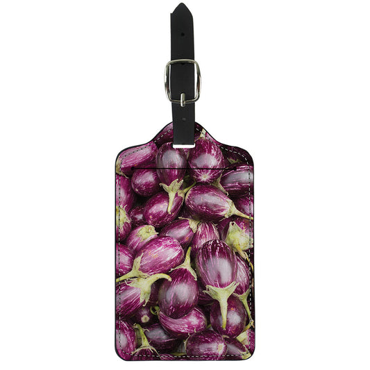 Eggplant Print Luggage Tag