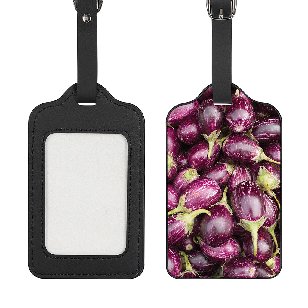 Eggplant Print Luggage Tag