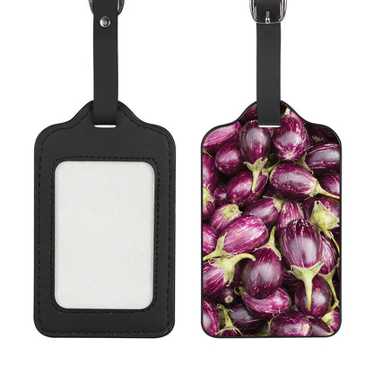 Eggplant Print Luggage Tag