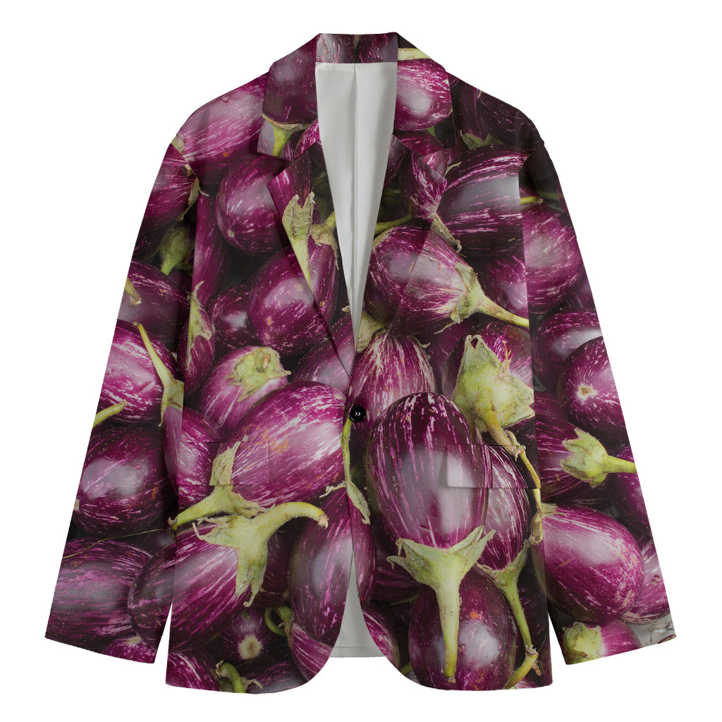 Eggplant Print Men's Blazer