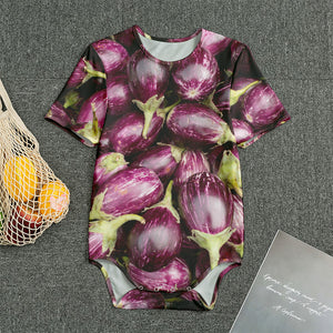 Eggplant Print Men's Bodysuit
