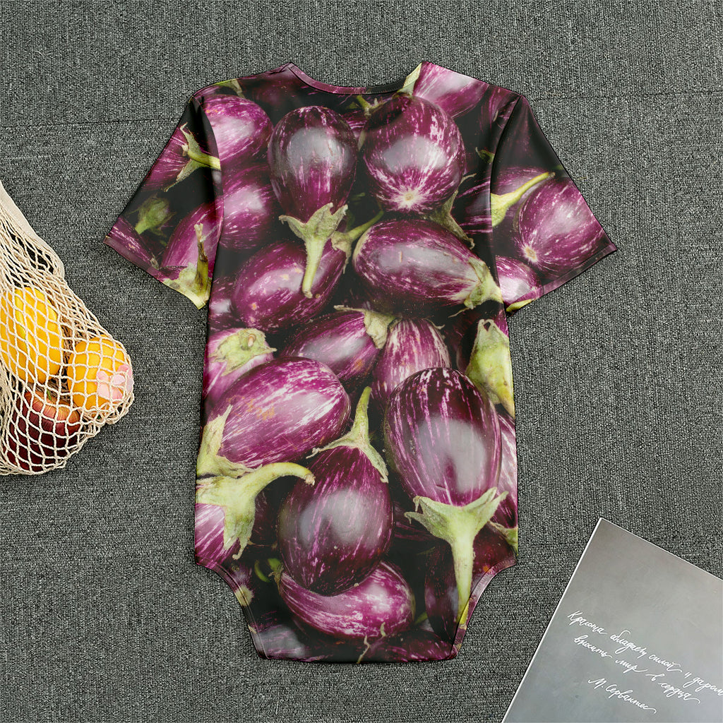 Eggplant Print Men's Bodysuit