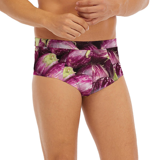 Eggplant Print Men's Briefs