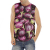 Eggplant Print Men's Fitness Tank Top