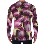 Eggplant Print Men's Long Sleeve T-Shirt