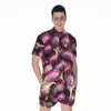 Eggplant Print Men's Rompers