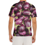 Eggplant Print Men's Short Sleeve Rash Guard