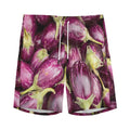 Eggplant Print Men's Athletic Shorts