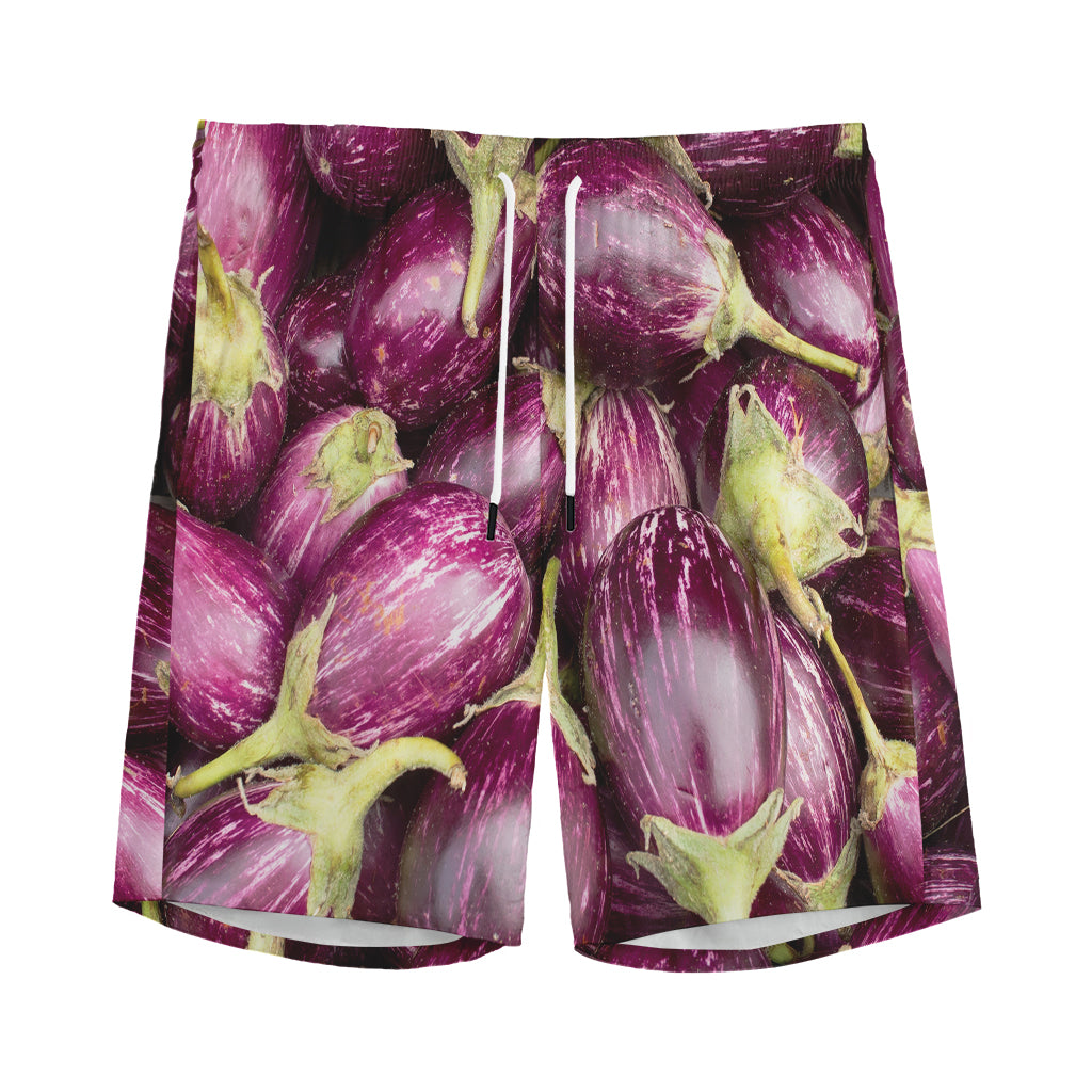 Eggplant Print Men's Sports Shorts