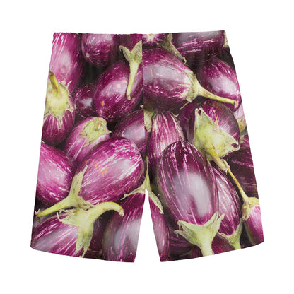 Eggplant Print Men's Sports Shorts