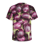 Eggplant Print Men's Sports T-Shirt