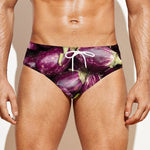 Eggplant Print Men's Swim Briefs