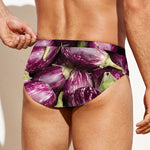 Eggplant Print Men's Swim Briefs