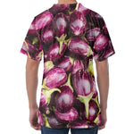 Eggplant Print Men's Velvet T-Shirt