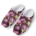 Eggplant Print Mesh Casual Shoes