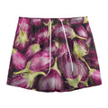 Eggplant Print Mesh Shorts