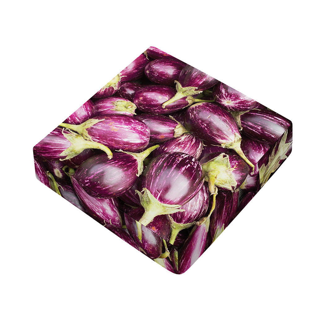 Eggplant Print Outdoor Seat Cushion Cover