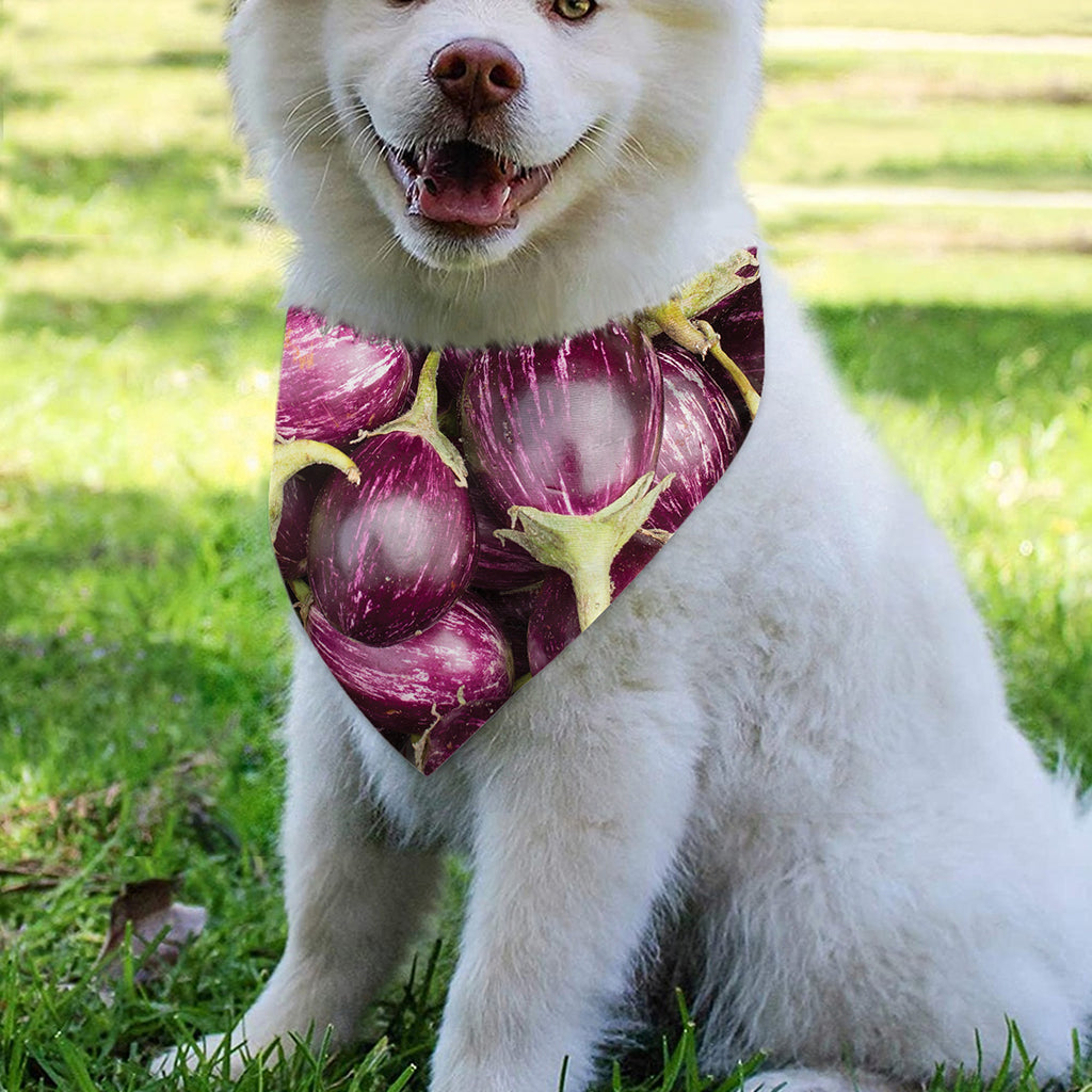 Eggplant Print Over The Collar Dog Bandana