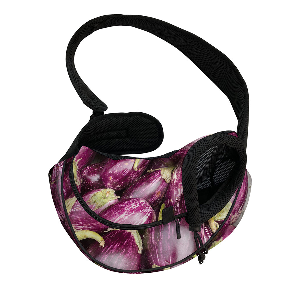 Eggplant Print Pet Sling Carrier