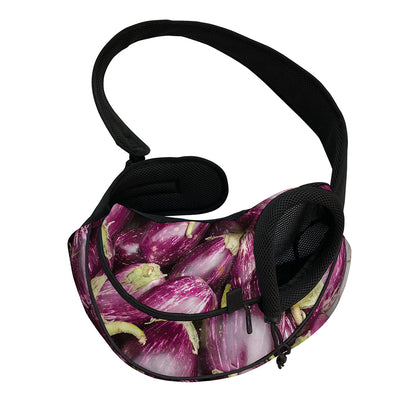 Eggplant Print Pet Sling Carrier