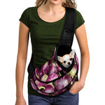 Eggplant Print Pet Sling Carrier