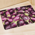 Eggplant Print Polyester Doormat