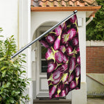 Eggplant Print Polyester Flag