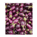 Eggplant Print Polyester Shower Curtain