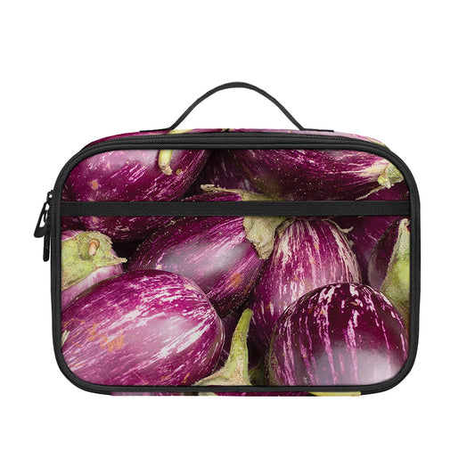 Eggplant Print Portable Lunch Bag