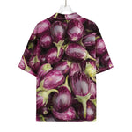 Eggplant Print Rayon Hawaiian Shirt