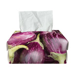 Eggplant Print Rectangle Tissue Box Cover