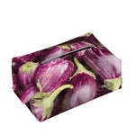 Eggplant Print Rectangle Tissue Box Cover