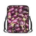 Eggplant Print Rectangular Crossbody Bag
