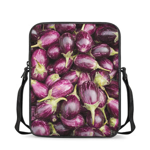 Eggplant Print Rectangular Crossbody Bag