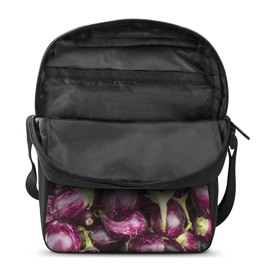 Eggplant Print Rectangular Crossbody Bag