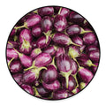 Eggplant Print Round Floor Mat