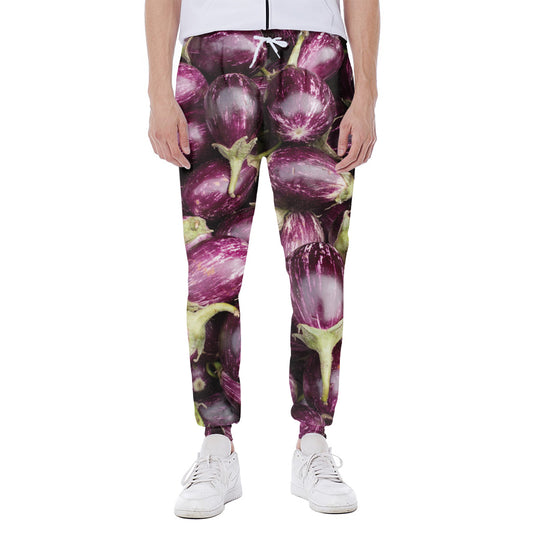 Eggplant Print Scuba Joggers