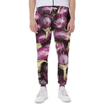Eggplant Print Scuba Joggers