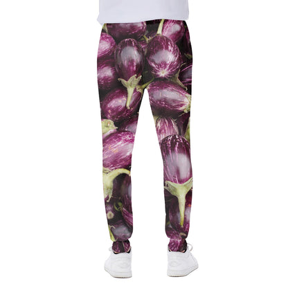 Eggplant Print Scuba Joggers