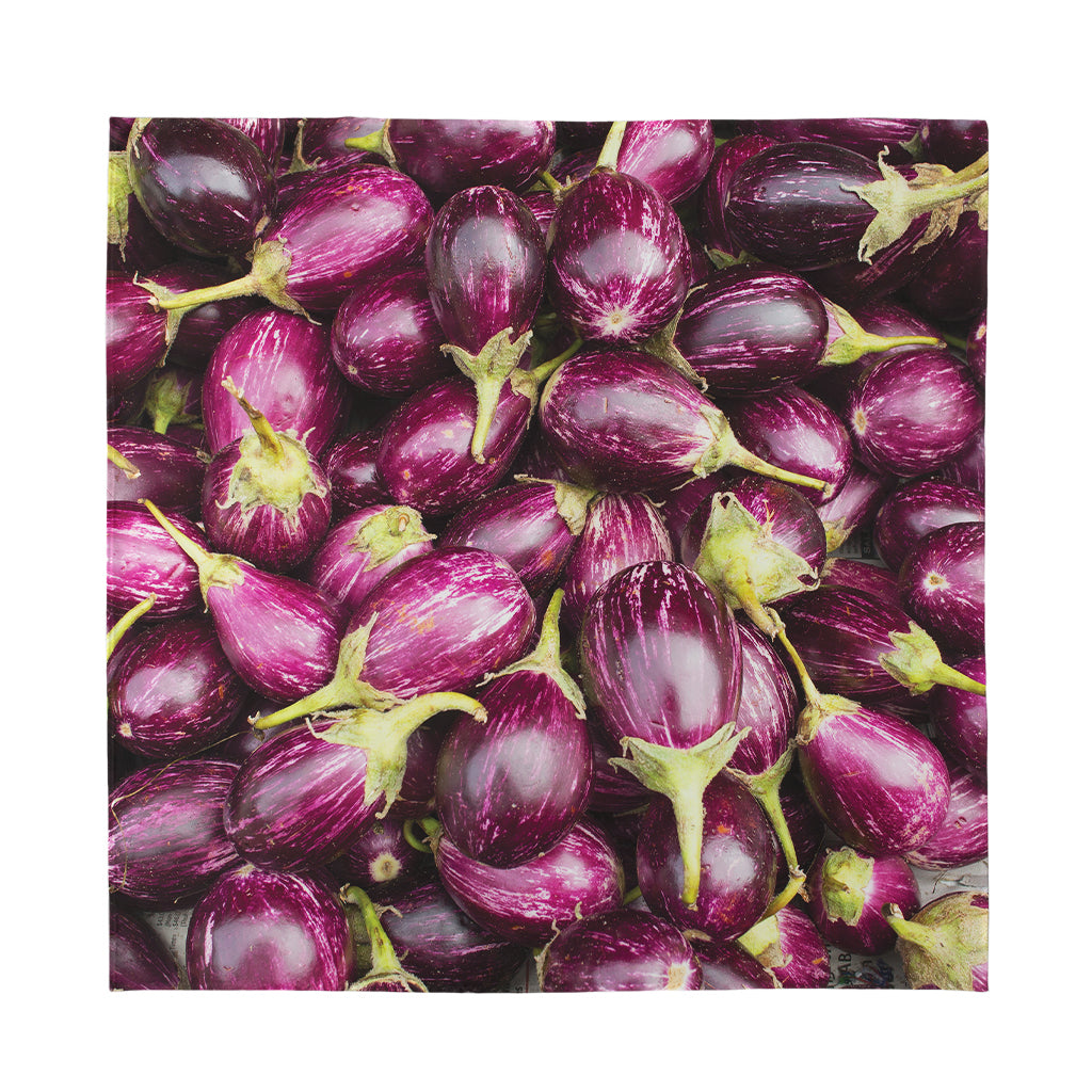 Eggplant Print Silk Bandana