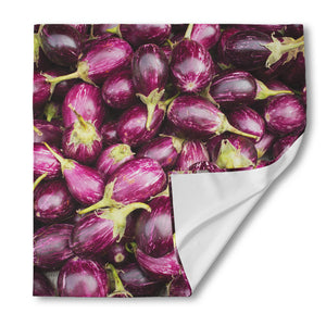 Eggplant Print Silk Bandana