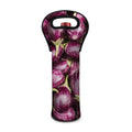 Eggplant Print Single Neoprene Wine Tote