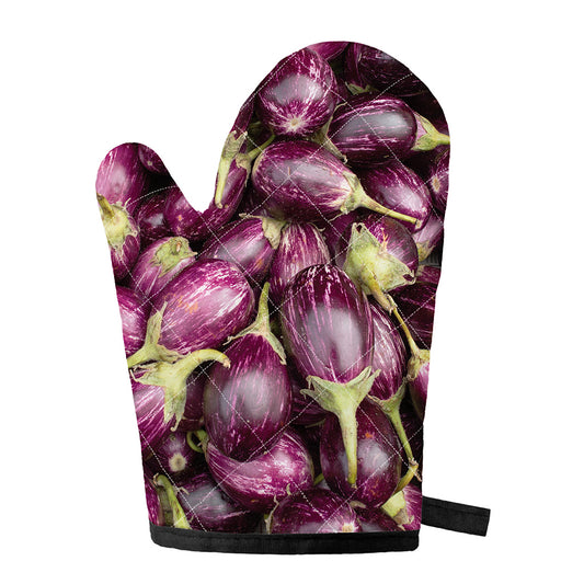 Eggplant Print Single Oven Mitt