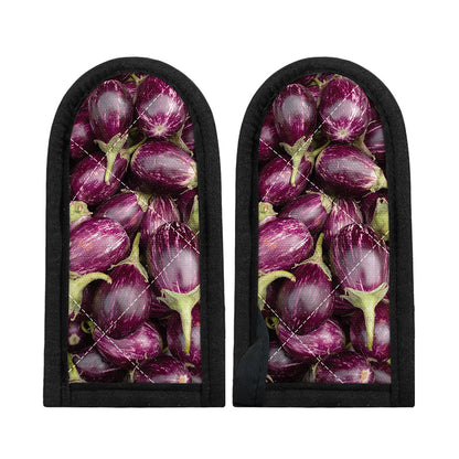 Eggplant Print Skillet Handle Cover