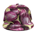 Eggplant Print Snapback Cap