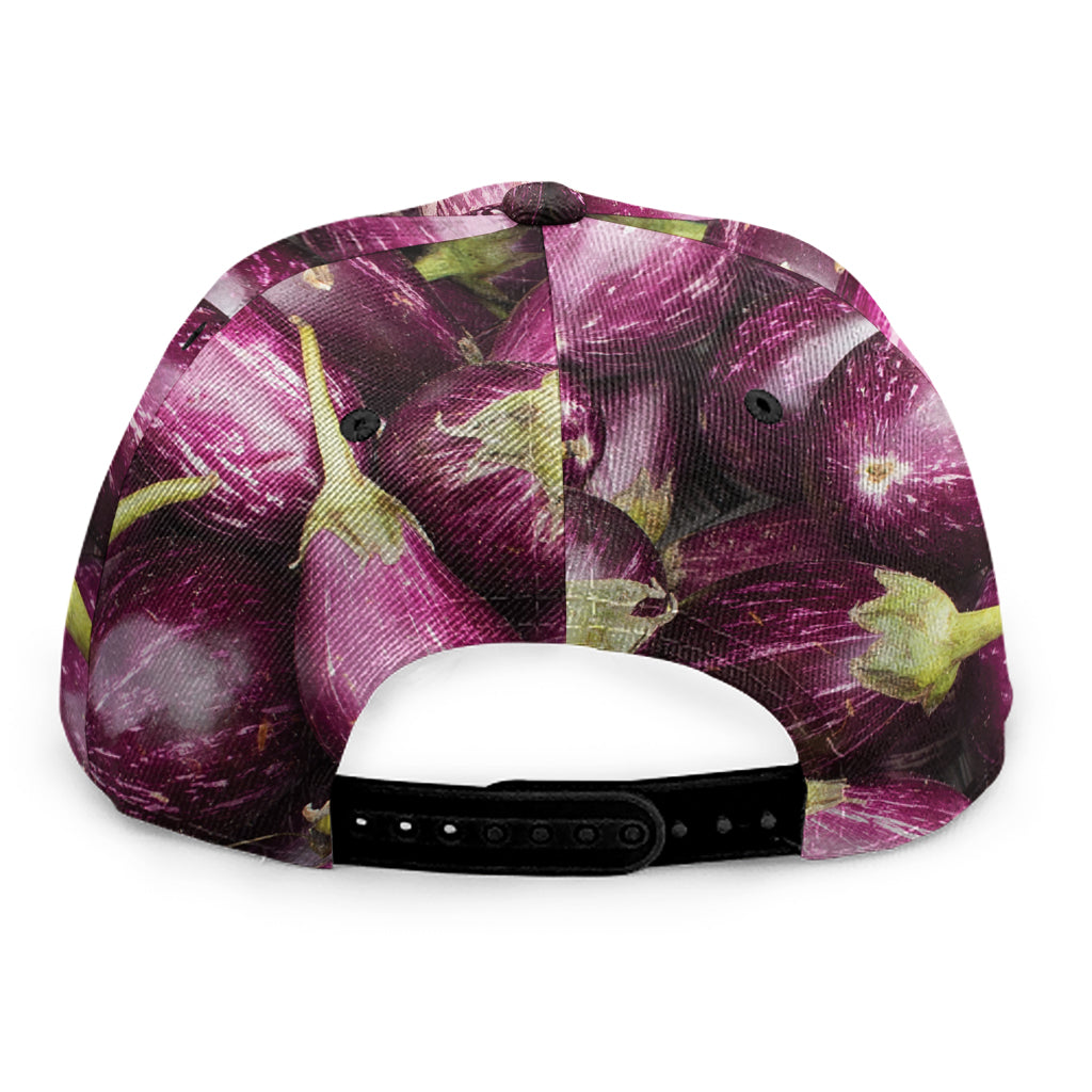 Eggplant Print Snapback Cap