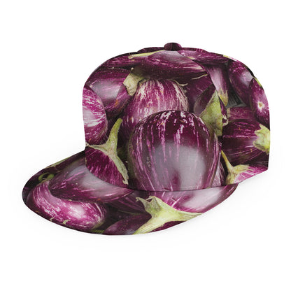 Eggplant Print Snapback Cap