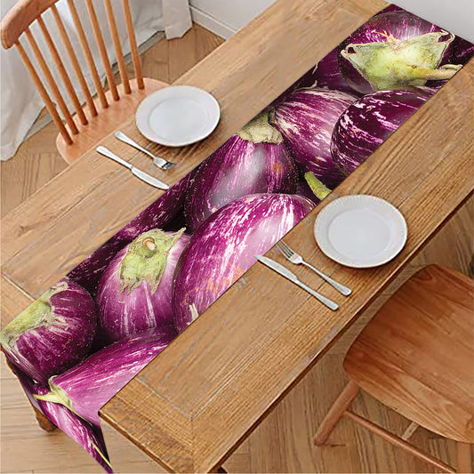 Eggplant Print Table Runner