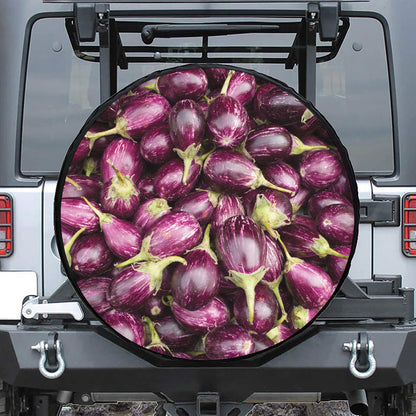 Eggplant Print Tire Cover