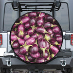 Eggplant Print Tire Cover